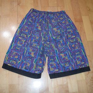 TREND BASICS Boys Sz XL (14) VINTAGE Purple Multi-Color Shorts